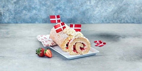 Roulade med jordbærcreme