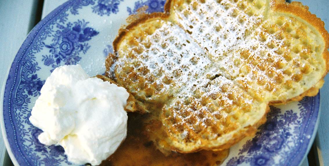 Vafler med mandelmel og æg (glutenfrie vafler)