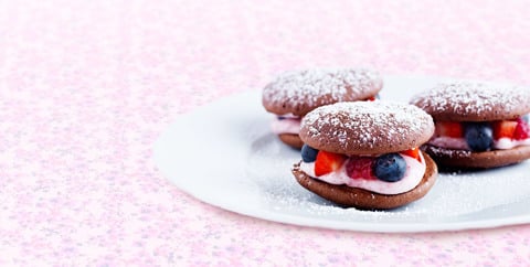 Whoopie Pies med frisk frugt